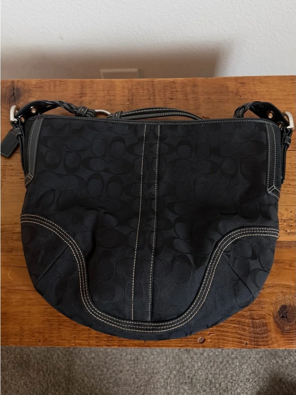 Coach Canvas Hobo Shoulder Bag - Picture 4 of 4